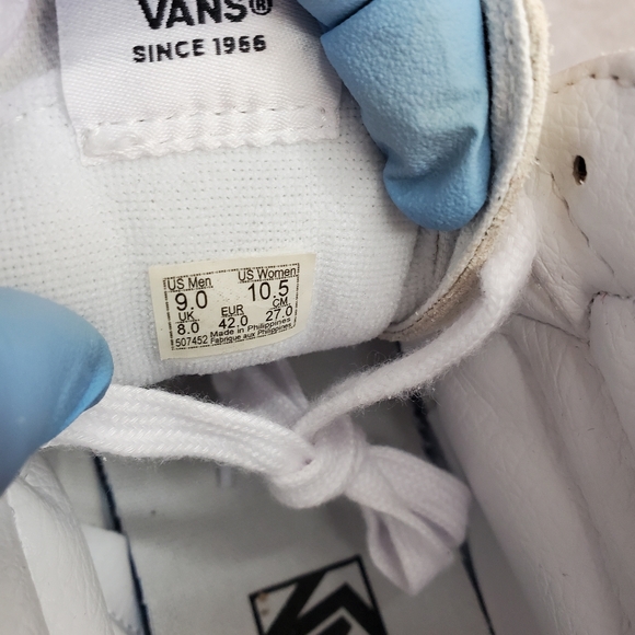 Vans Sk8-Hi Flame Suede White Men Size 9, Women Size 10.5 - Picture 5 of 8